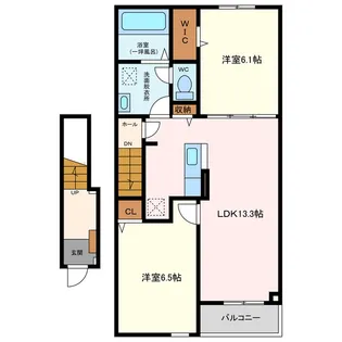 ハピネス【2階】の間取り