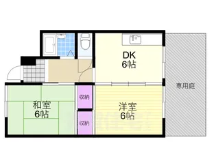 セントラルコート南桜塚【1階】の間取り