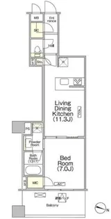 ボヌール日本橋浜町【2階】の間取り