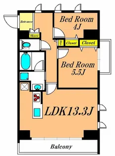フレンシア大森山王【3階】の間取り