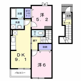 メゾン フジII【2階】の間取り