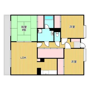 サンライズコート緑地公園【1階】の間取り
