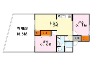ヴァンセジュール【1階】の間取り