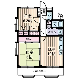 ソシエ西池袋第2【2階】の間取り