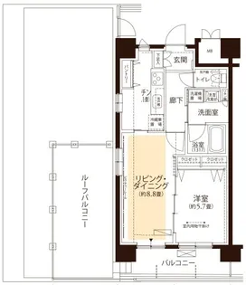 フロール横浜三ッ沢【3階】の間取り