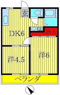 清光ハイツ【1階】の間取り