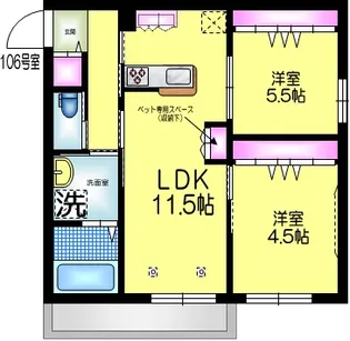 ソレイユ【1階】の間取り