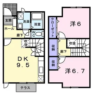 ヴィラ・アヴェニュ-I【1階】の間取り