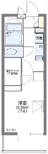 レオパレスラ ソワ【2階】の間取り