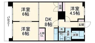 マンション友親【2階】の間取り