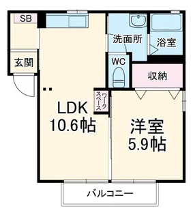 アバンサール将監【1階】の間取り
