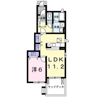 ヒルトップテラスA【1階】の間取り