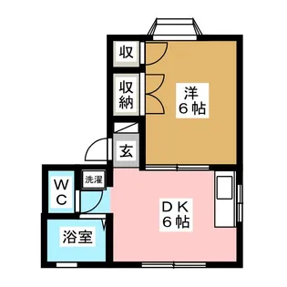 リバーヒルズ若里【1階】の間取り