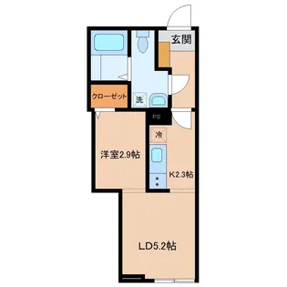 メリディアン柳生 壱番館【1階】の間取り