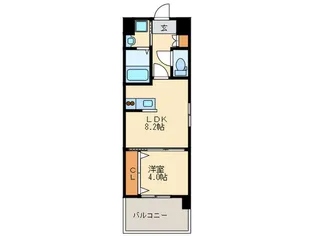REGALO吉塚通【7階】の間取り
