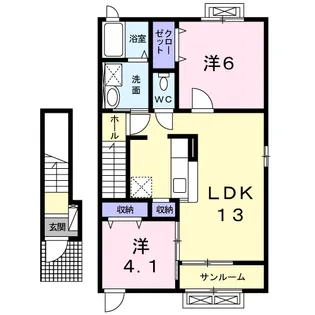 フリーデ【2階】の間取り