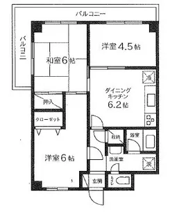 平楽園壱番館【3階】の間取り