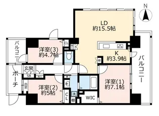 URミラリオ大師河原【8階】の間取り