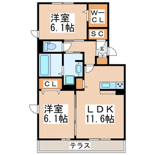 アルバ日吉【3階】の間取り
