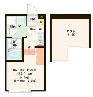 ハーモニーテラス西綾瀬VII【1階】の間取り
