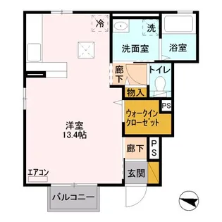 ヴェルデ・ナチュールC【1階】の間取り