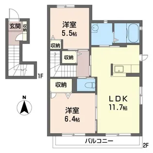 グランメールVII【2階】の間取り