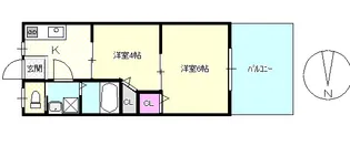ハイツ竹上【2階】の間取り