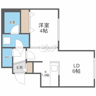 クラブプルミエ琴似4条【1階】の間取り