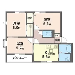 サミータウンE【2階】の間取り