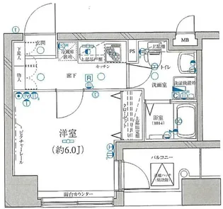 レグラス横浜西口【4階】の間取り