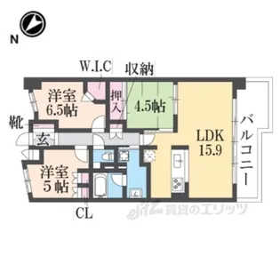 ファインフラッツ奈良ザ・レジデンス【6階】の間取り