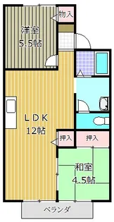 シャトードイワネ22号館【1階】の間取り