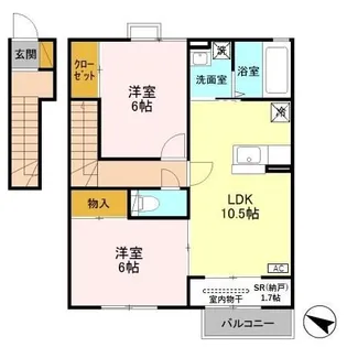 フォンティーヌ 壱番館【2階】の間取り