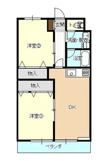 プレイスコート住吉【2階】の間取り