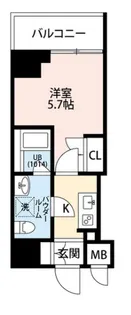 プレール・ドゥーク川崎III【6階】の間取り