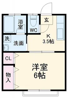 ハイツみぎわ【1階】の間取り