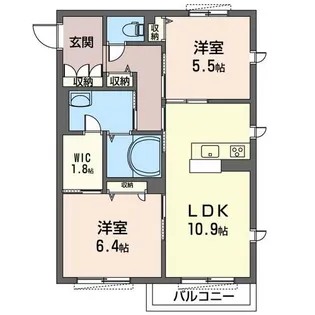 グリナージュI【2階】の間取り