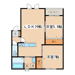 East GardenV【1階】の間取り