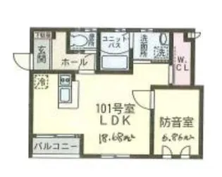 ポプラ倶楽部23【2階】の間取り