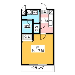 エクセラン【1階】の間取り