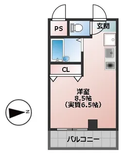 ハピネス八千代【4階】の間取り