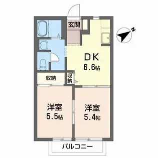 エクセル白河【2階】の間取り