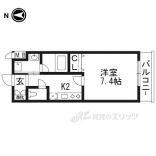 ベラジオ京都壬生EASTGATE【2階】の間取り