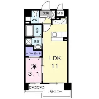 プラトー桜坂【5階】の間取り