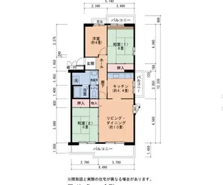 フレール金剛 352号棟【1階】の間取り
