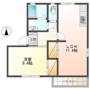 フレグランスこんどう B【1階】の間取り