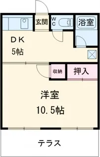 コーポヨコヤマ【1階】の間取り