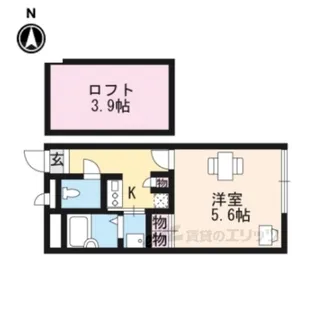 レオパレスブルーレイク唐崎【1階】の間取り