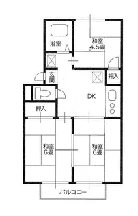 プレジールサンハイツ【1階】の間取り