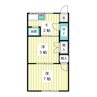 大西コーポ【1階】の間取り